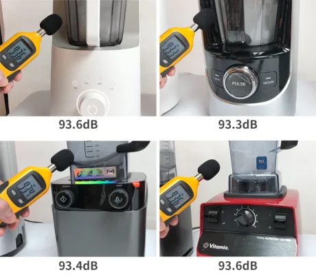 Noise level measurement of a blender in operation.