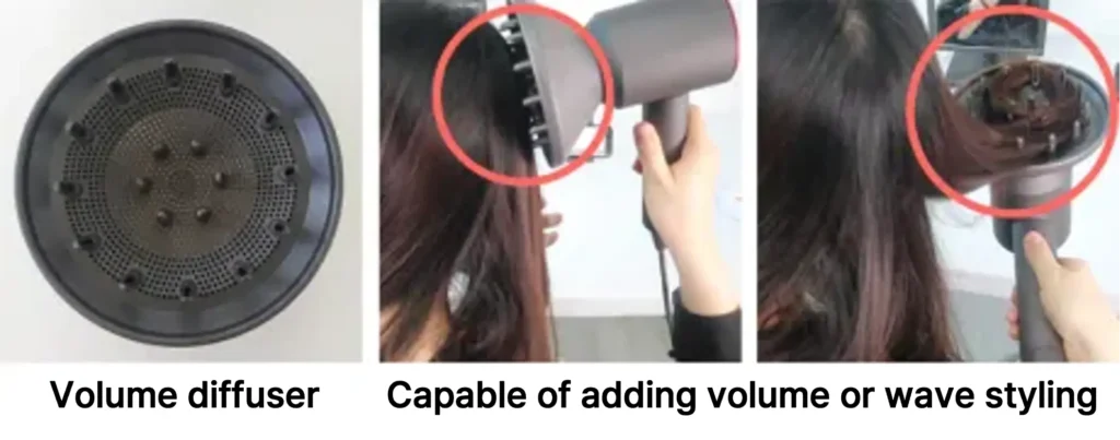 Hair dryer volume diffuser