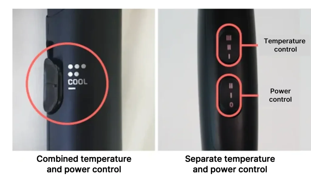 Hair dryer control panel 1